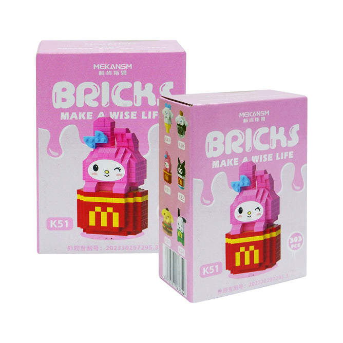 Kawaii Anime Micro Building Blocks Set 3D Mini Cute Anime Figures Collection Gifts Bricks Set for Kids