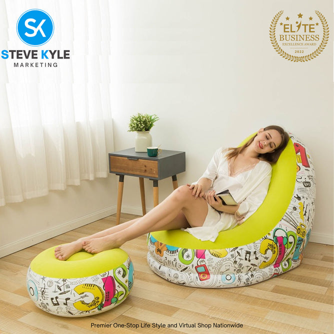 Outdoor PVC Flocking Inflatable Air Sofa garden sectional sofa