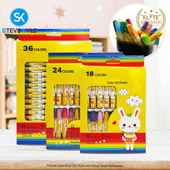 24pcs/36pcs Color Oil Pastel for Kids Stationery School Supplies