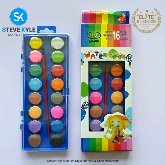 16 Colors Water Color Paint Pigment Art & Craft Color Design School Supplies