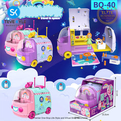 Mini Children Travel Space Car Toy Pretend Play Space Car Children Toy