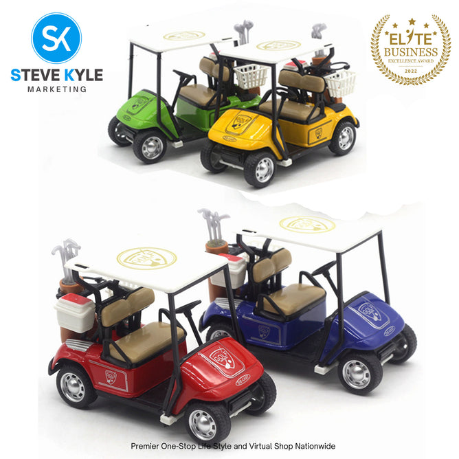 Mini Golf Cart Metal Pull Back Action Cart 1:36 Scale Golfcart Pullback Vehicle
