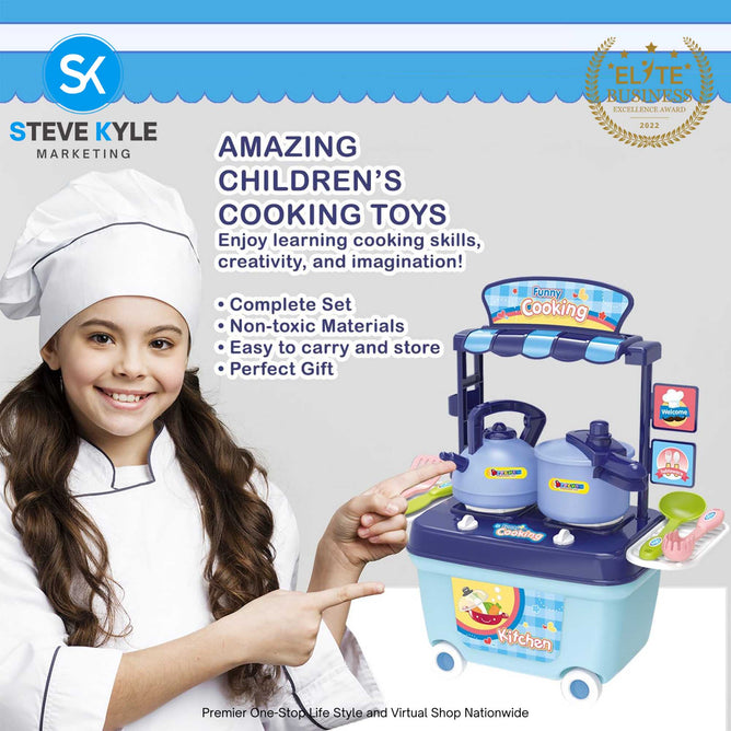 Kids Kitchen Set Children Cooking Kitchen Toy Simulation Model & Colorful Educational Toy