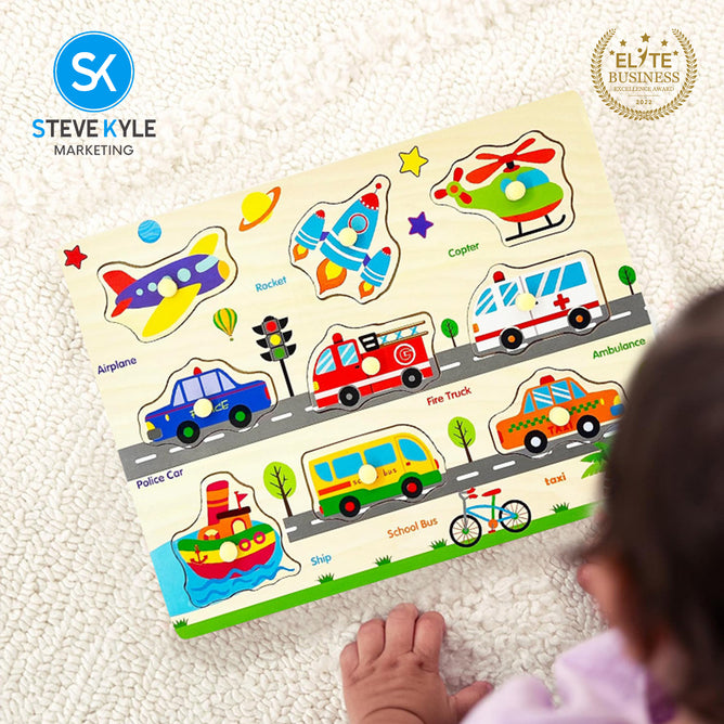 Early Educational Wooden Cognition Board Toys Baby Hand Grasp Digital Jigsaw Puzzles best gifts for Kids