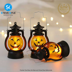 Halloween LED Lantern Electronic Candle Light Small Vintage Style Decorative Lamp for Halloween