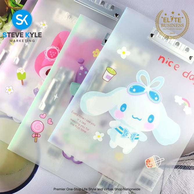 Sanrio Kawaii Clipfile Folder Creative Folder Student Stationary Writing School Supplies
