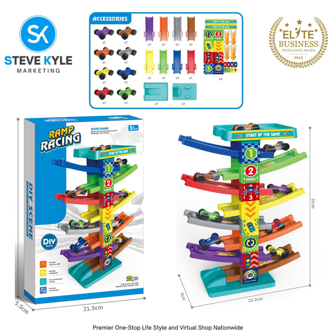 Children Gliding Glide Rail Car Educational Inertia Baby Mini Car Toys Boys and Girls Gift Box
