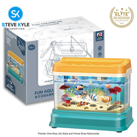 Kids Aquarium Fish Tank - Small Aquarium Toys  Fishing Toys with Music and Lighting Best Gift Toys