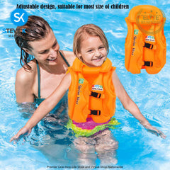 Inflatable Safety Life Jacket Vest Pool School Children Learn Swimming Floater