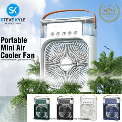 NEW USB Mini Portable Air Cooling Fan Powerful Air Cooler Air Humidifier with 7 Colors LED Light