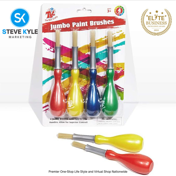4PCS Jumbo Paint Brush Stationery for Kids Easy to Use
