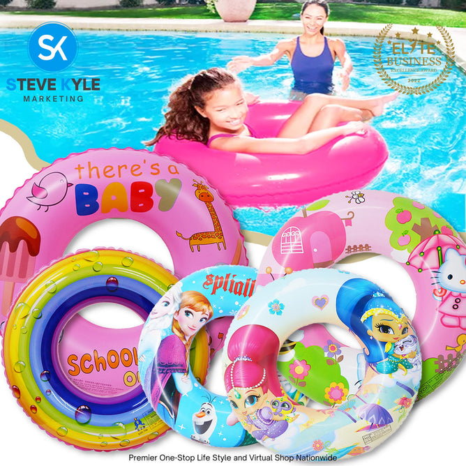 Inflatable Summer Random Design Swim Ring Floater for Kids and Adult Boys and Girls