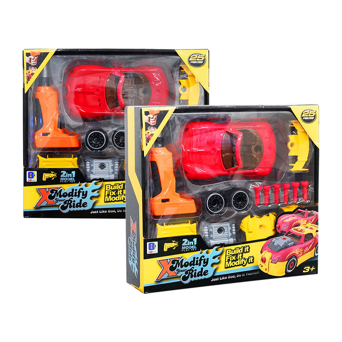 2in1 Model Play Set Car Included Tools Modify your Ride Best Gift Toys for Kids