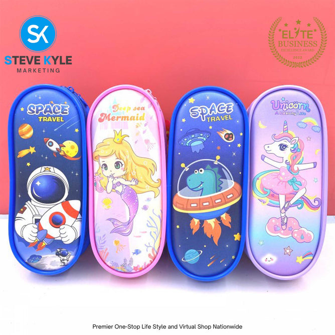 Cartoon Design Large Capacity Pencil Case Stationary Multifunctional for Kids