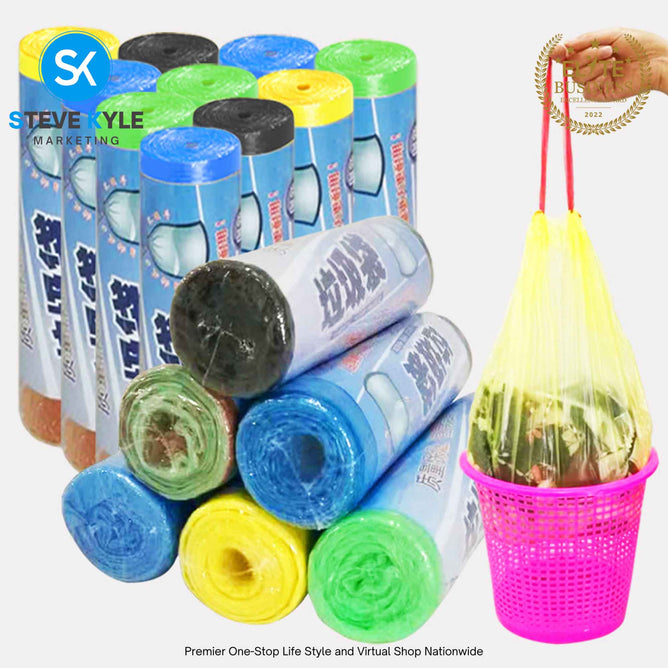 Drawstring Handles Household Disposable Garbage Bag Trash Bags