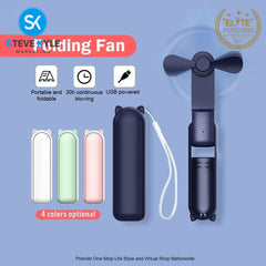 Portable Fan Foldable Small Fan Mini Handheld Fan USB Rechargeable Silent Handheld Folding Fan