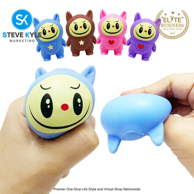 Labubu Decompression Toy - Stress Relief Squeeze Toy - Cute Cartoon Squishy Toys for Kids