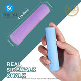 Jumbo Sidewalk Chalk, 20 Pieces 7 Colors, Washable, Non Toxic Chalks Set with Handy Case
