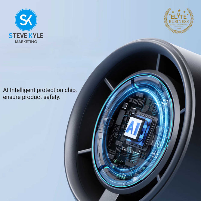 LED Digital Display Handheld Power Level Small Fan with Lace & Type-C Cable Charger