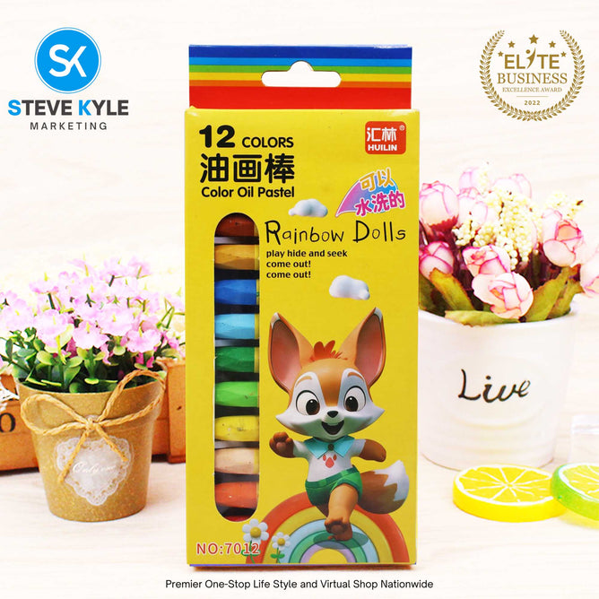 12 Colors Colour Oil Pastel for Kids Stationery School Supplies