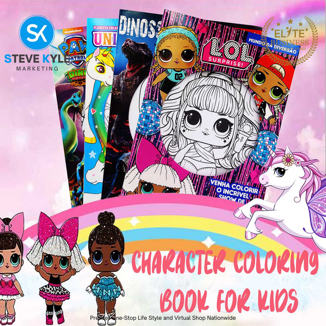 Kids BIG Coloring Book High Quality Prints for boys and girls Best Gift Art