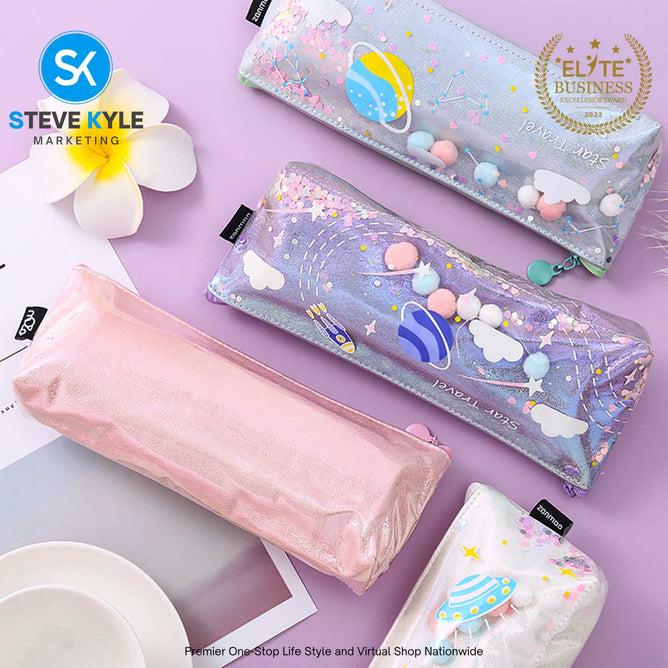 Creative Pencil Case Cute cartoon planet Pencil Box Cartoon Stationery Box Student Stationery