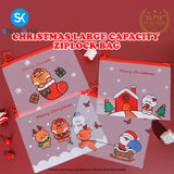 Christmas Themed Cartoon Ziplock Bag - Zipper Pouch  (1PC Random)