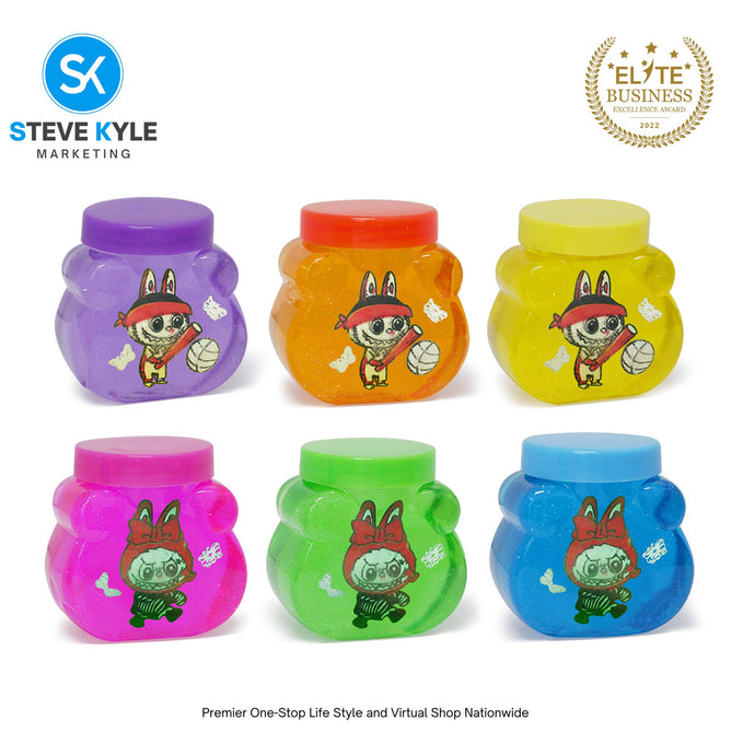 1 SET (12PCS) Crystal Mud Labubu Slime Toy for Kids Best Gift Toy for Kids