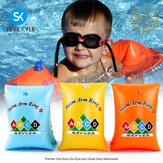 1 Pair Inflatable Safety Swim Arm Ring Floater for Kids