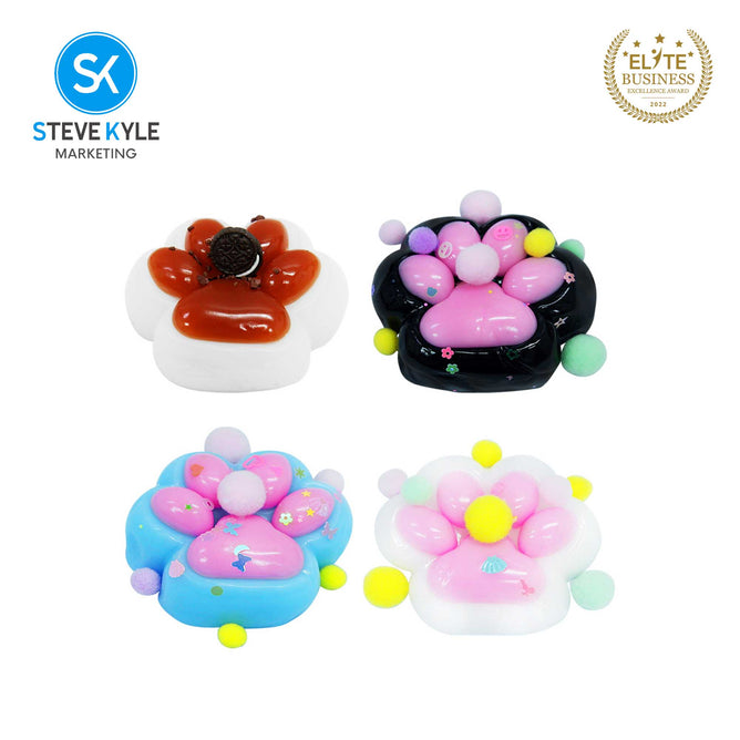 Random (1PC) Colorful Paw Shape Decompression Squeeze Toy