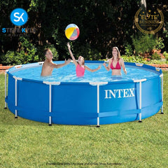 High Quality Metal Frame Big Family Round Swimming Pool 12ft x 30 inches / 10FT X 30 INCHES