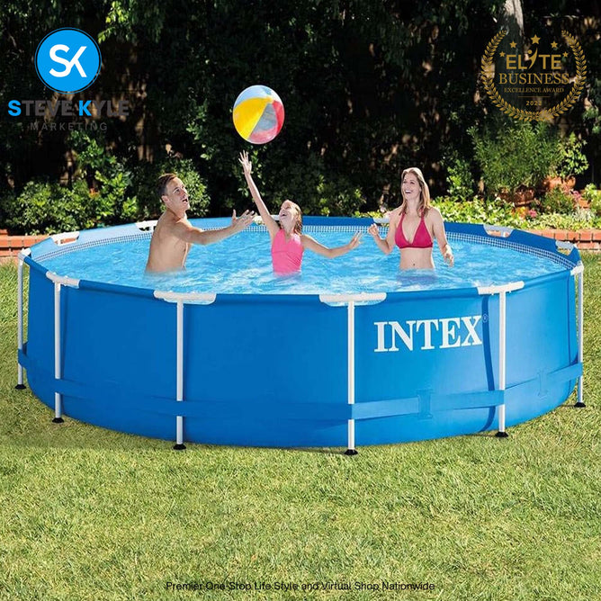 High Quality Metal Frame Big Family Round Swimming Pool 12ft x 30 inches / 10FT X 30 INCHES