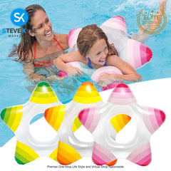 Star Swim Ring Inflatable Water Tubes Summer Time