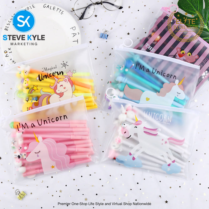 20PCS Cartoon Ballpen Set Cute Pens Sign Pen Flexstick Ballpen 0.5  Set