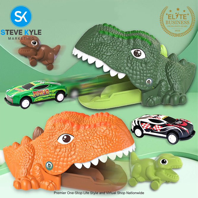 Children Dinosaur Toy Catapultcar with Alloy Car and Mini Dinosaur with Box Gift Box