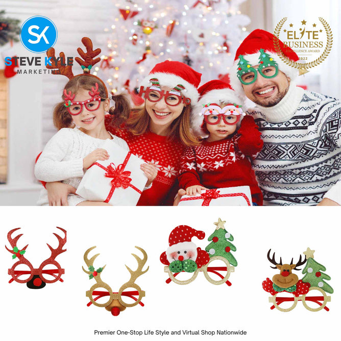 Merry Christmas Glasses Xmas Party Decoration Eyeglasses Kids Gift For Unisex Kids Adult Holiday