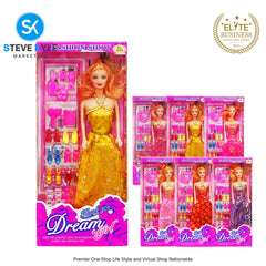 (1BOX) Random Fashion Doll with Dress and Accessories Best Gift for Kids Toddler Girls