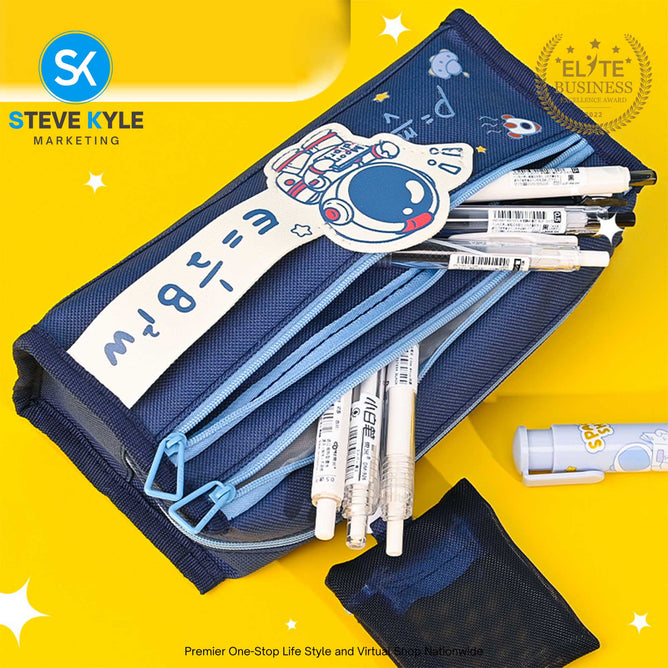 4 Layers Large Capacity Pencil Case Stationery Box For Girl Pencil Storage Bag Cute Girl Elementary School Students Pencil Case