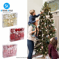 40PCS Christmas Balls Ornaments for Christmas Tree Decorations Hanging Ball Party Decoration