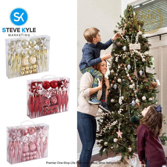 40PCS Christmas Balls Ornaments for Christmas Tree Decorations Hanging Ball Party Decoration