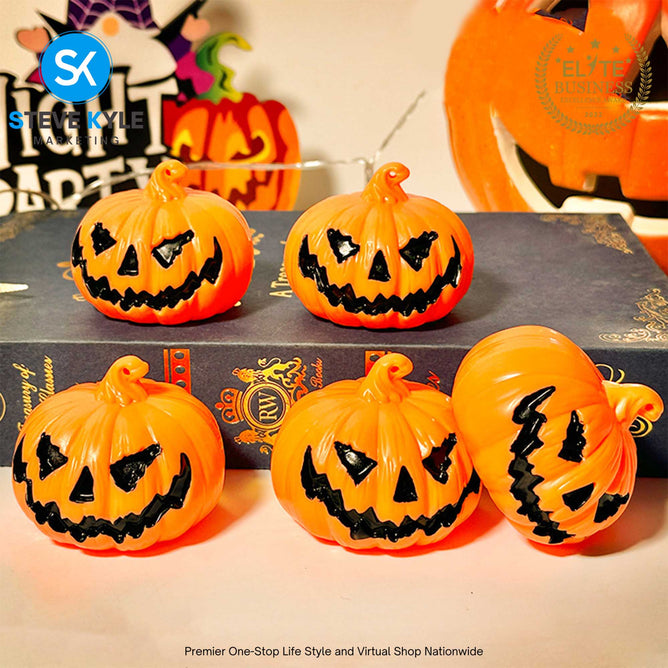 Halloween Theme Artificial Pumpkin Lamps Portable Pumpkin Light DIY Halloween Home Party