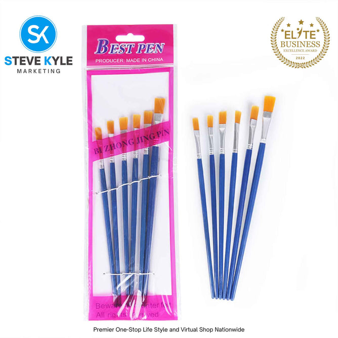 6pcs/Set Nylon Acrylic Painting Drawing Oil poster Paint Brush Pen for Art School Suppkies Student