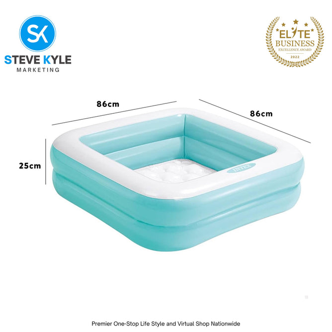 Intex Square Inflatable Swimming Pool for Kids Fun Outdoor Water Fun Summer Party