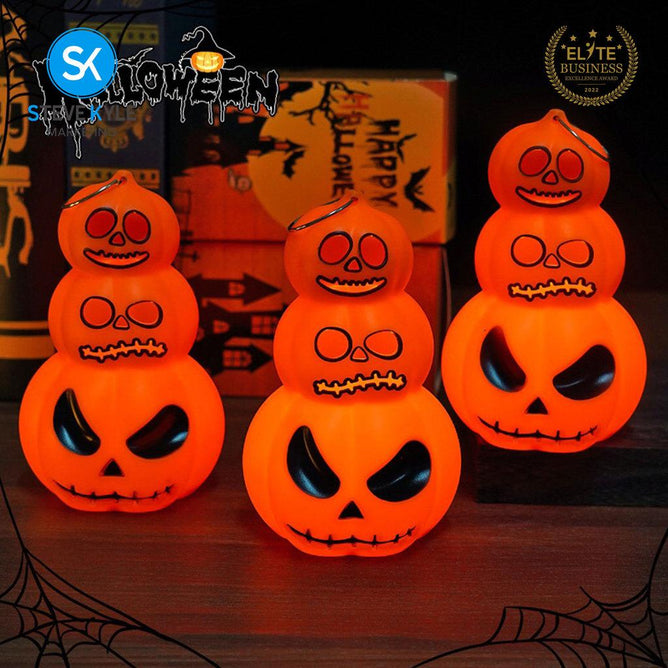 Steve Kyle Halloween Spooky Light-Up Ghost Pumpkin Decorative Display Ornament