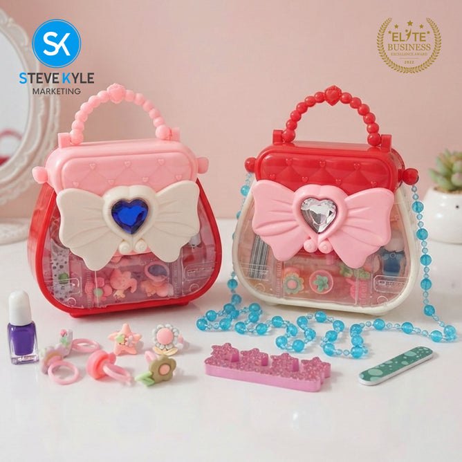 Steve Kyle Kids Beauty Handbag Toy Set with Rings and Nail Accessories