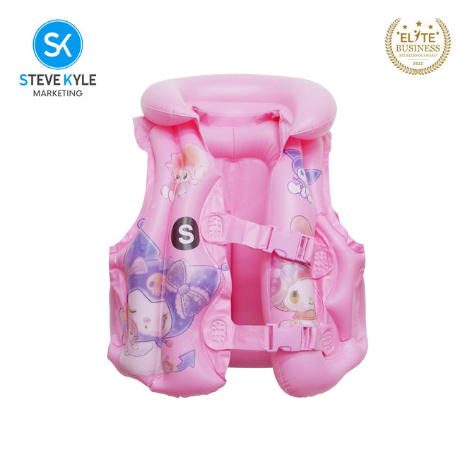 Steve Kyle Inflatable Swim Vest Life Jacket Adorable Cartoon Prints For Outdoor Water Fun