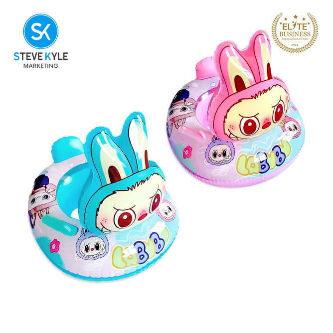 Steve Kyle Inflatable Baby Seat Float Durable Cartoon-Shaped With Handle Swimming Boat