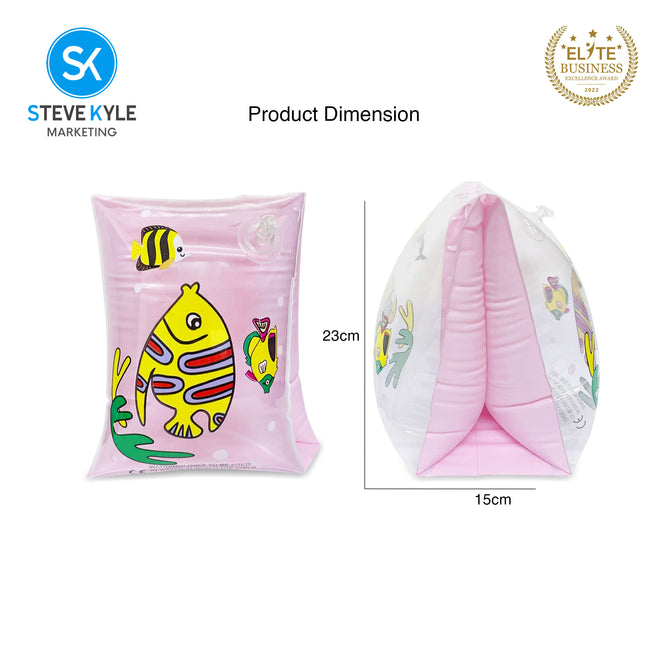 Steve Kyle Transparent Inflatable Arm Band Little Reef Fish Floaties For Swimming Outdoor Fun