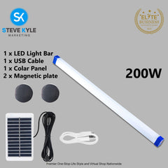 Solar Emergency Light USB Rechargeable Magnetic Emergency LED Light Lamp Outdoor Portable