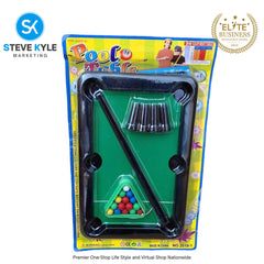 Billiard Ball Snooker Pool Table Top Game Set Kids Toy